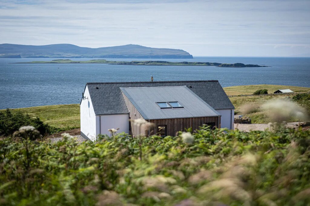 One of Skye and Shore's properties Tidal Reach, a stylish modern house overlooking an expansive sea view across to the Outer Hebrides