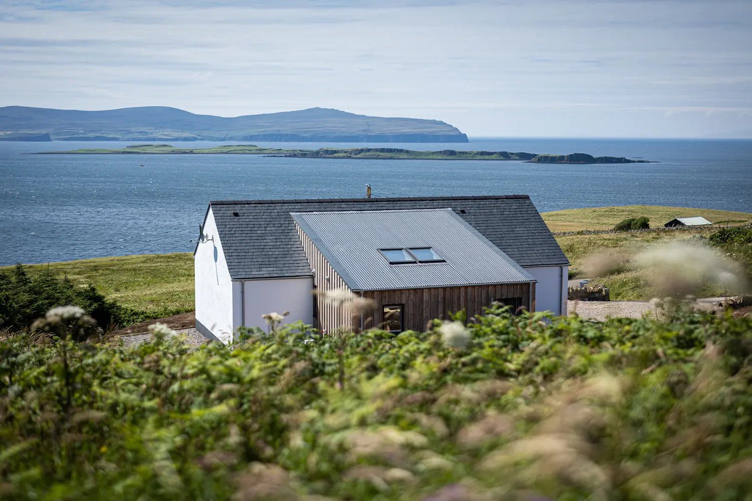 One of Skye and Shore's properties Tidal Reach, a stylish modern house overlooking an expansive sea view across to the Outer Hebrides