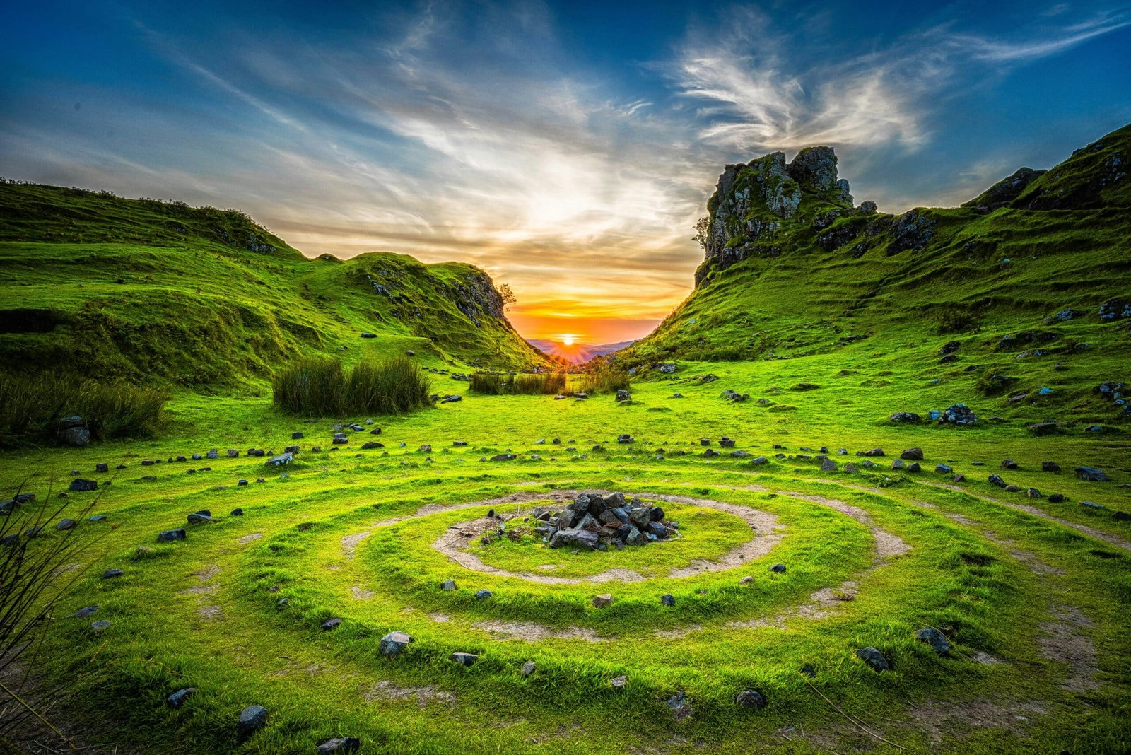 The Fairy Glen, a major Isle of Skye tourist attraction easily accessible from all Skye and Shore properties